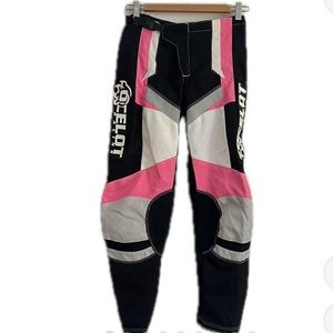 OCELOT  Motocross Racing Pants Girls Pink Black and white Size 3/4